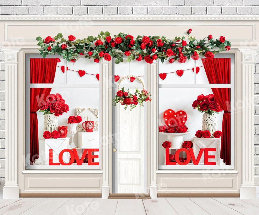 Kate Valentine's Day Backdrop Rose Shop Designed by Chain Photography