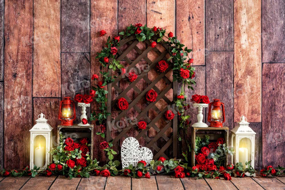 Kate Valentine's Day Backdrop Rose Wood Designed by Emetselch