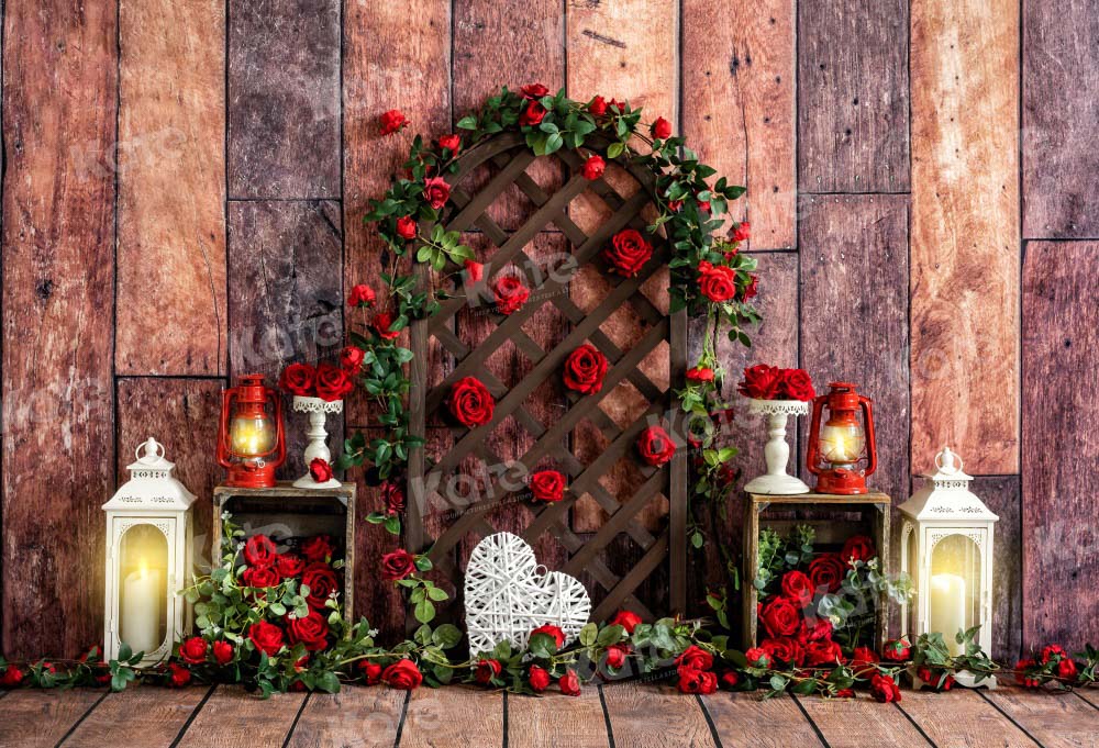 Kate Valentine's Day Backdrop Rose Wood Designed by Emetselch