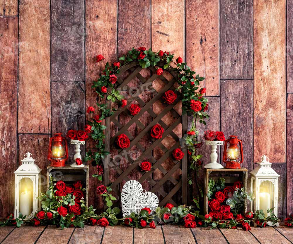 Kate Valentine's Day Backdrop Rose Wood Designed by Emetselch