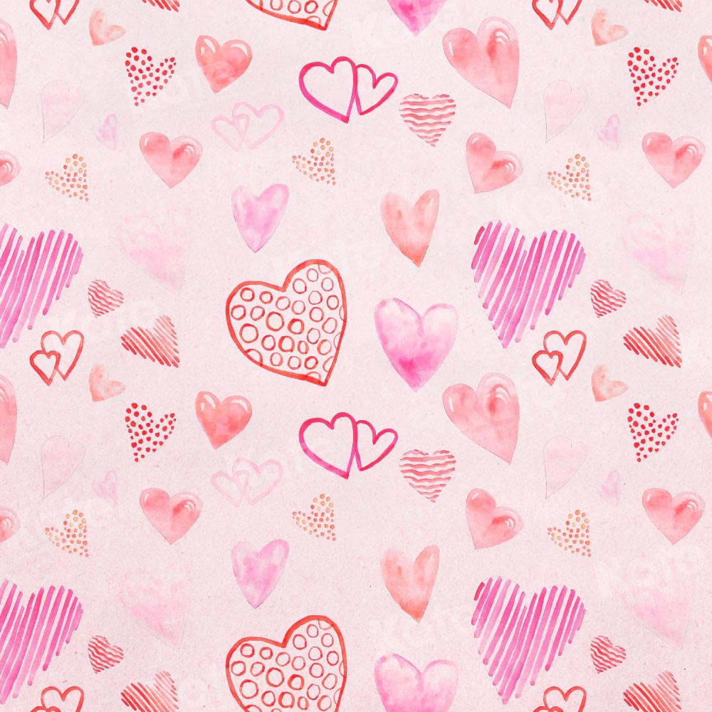 Kate Valentine Hearts Pink Backdrop Designed by Kate Image