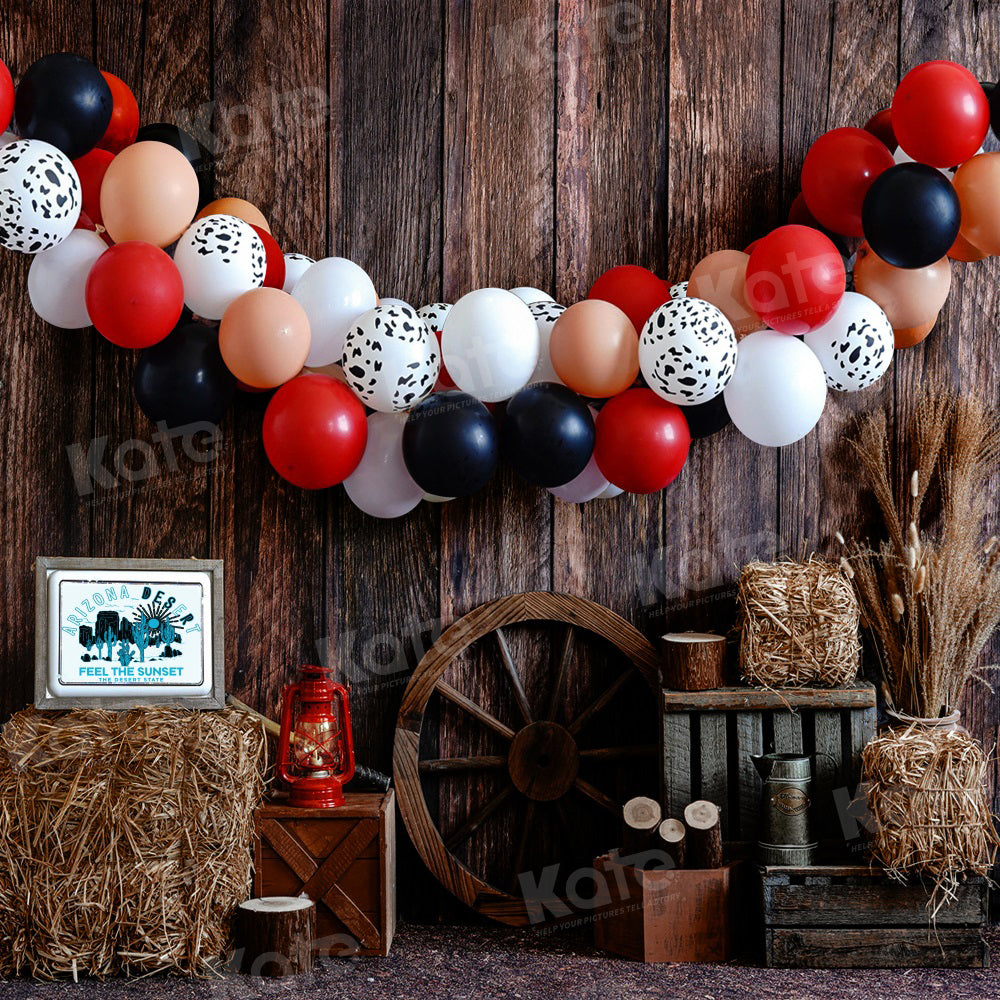 Kate Autumn Cowboy Barn Rodeo Backdrop for Photography