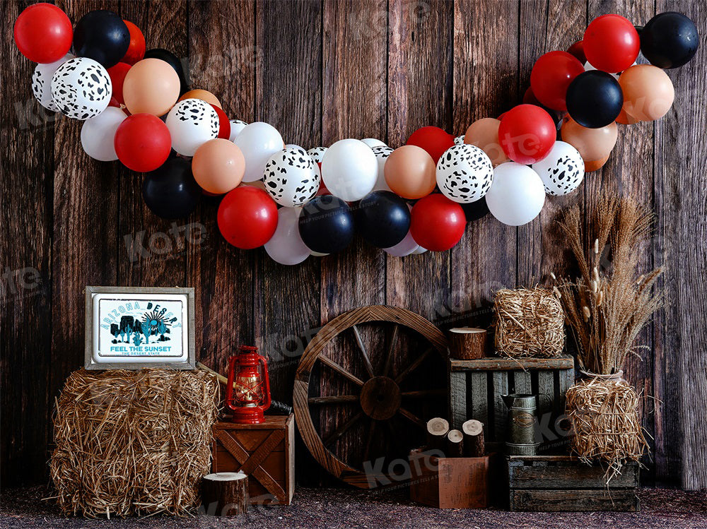 Kate Autumn Cowboy Barn Rodeo Backdrop for Photography