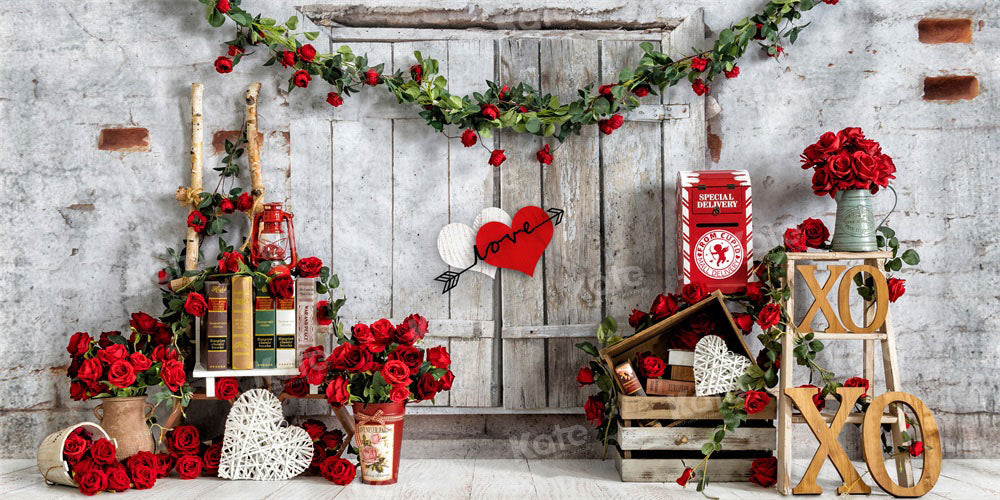 Kate Valentine Rose Backdrop Barn Door Designed by Emetselch