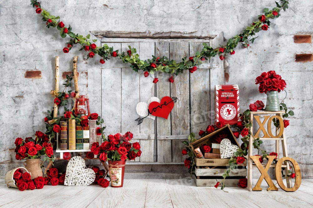 Kate Valentine Rose Backdrop Barn Door Designed by Emetselch