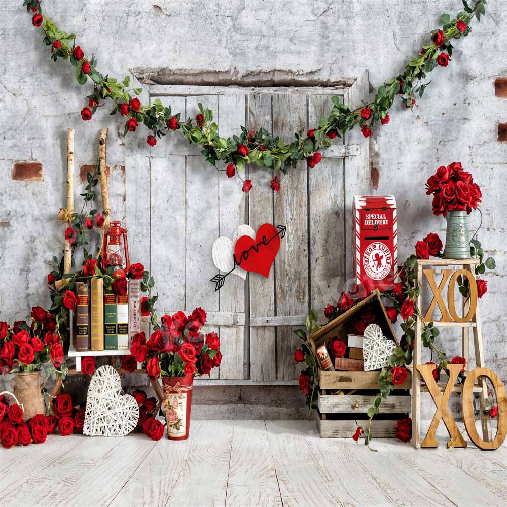 Kate Valentine Rose Backdrop Barn Door Designed by Emetselch