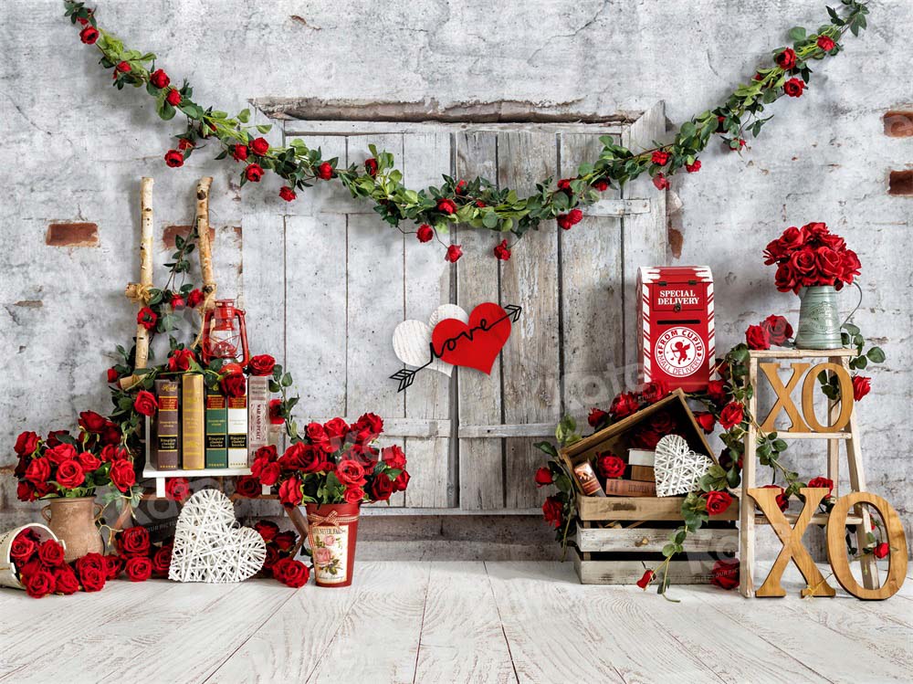 Kate Valentine Rose Backdrop Barn Door Designed by Emetselch