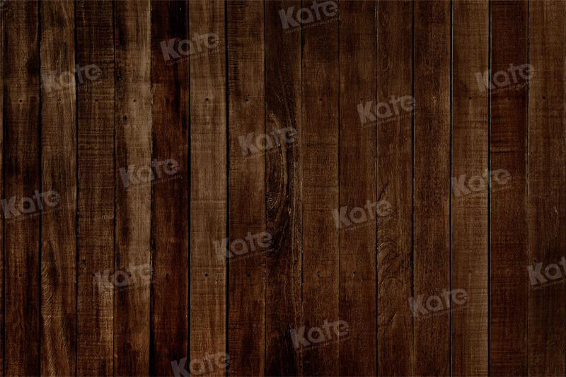 Kate Dark Retro Brown Wood Backdrop for Photography