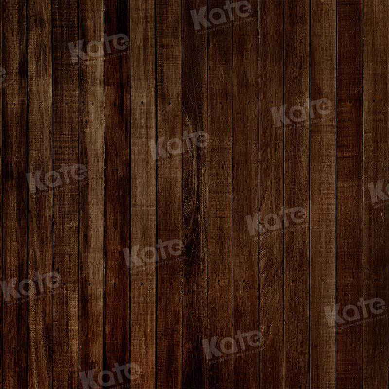 Kate Dark Retro Brown Wood Backdrop for Photography