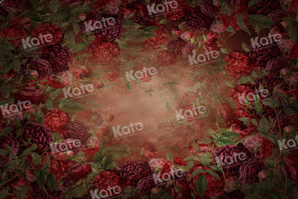 Kate Dark Red Rose Fine Art Backdrop Designed by Chain Photography