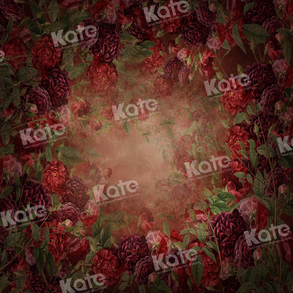 Kate Dark Red Rose Fine Art Backdrop Designed by Chain Photography