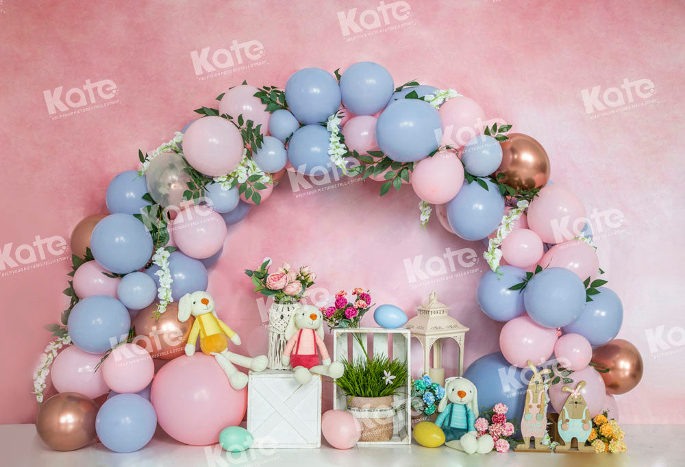 Kate Spring Easter Bunny Backdrop Cake Smash Balloon Designed by Emetselch