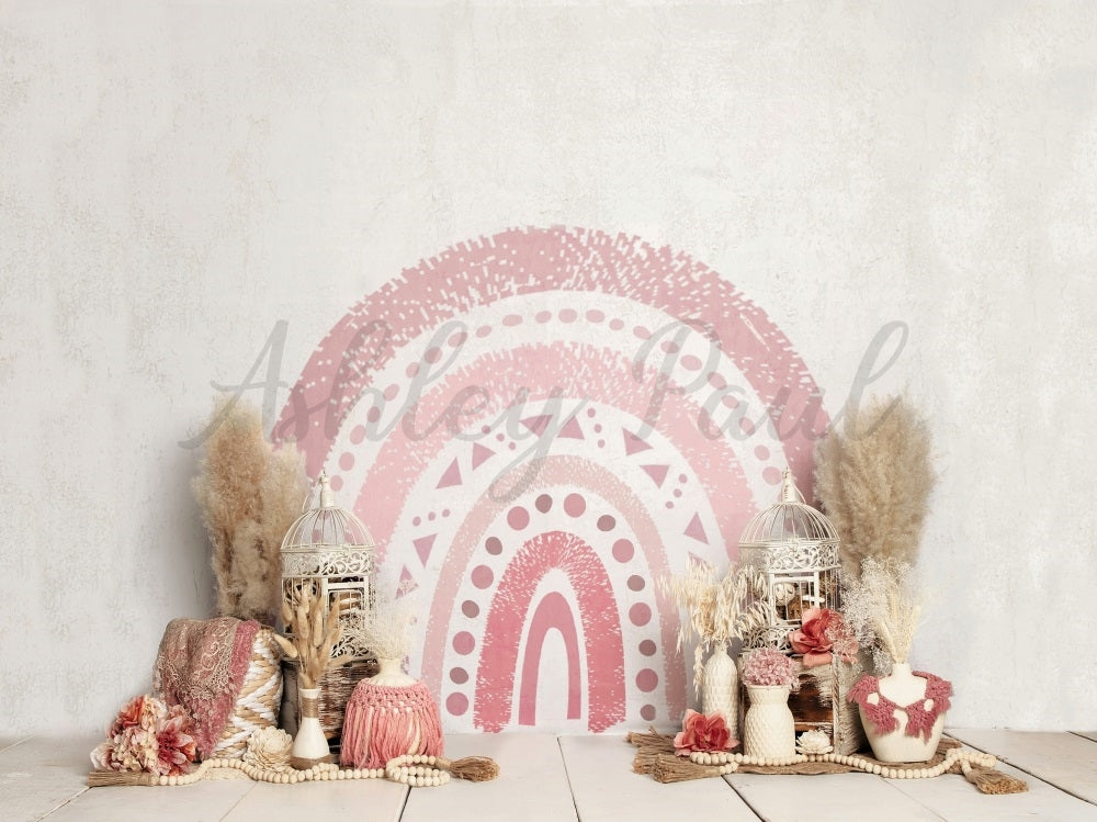 Kate Rainbow Boho Backdrop Cake Smash Designed by Ashley Paul