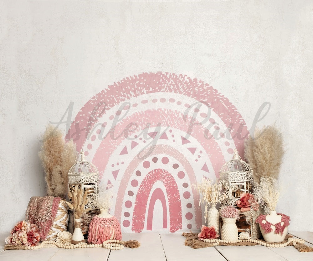 Kate Rainbow Boho Backdrop Cake Smash Designed by Ashley Paul