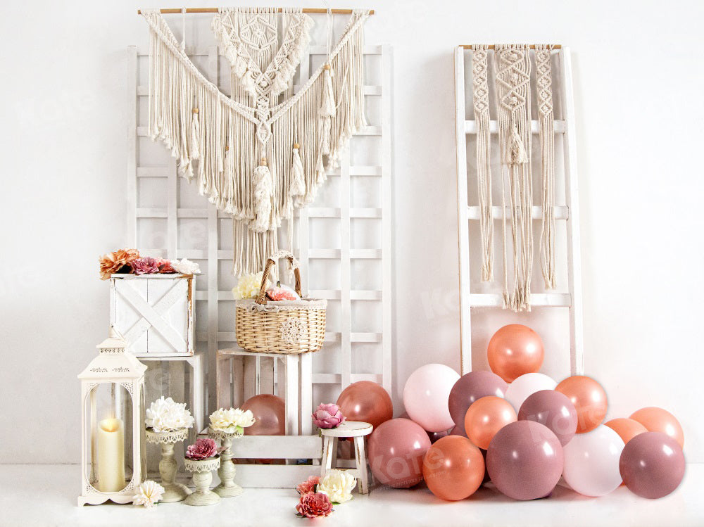 Kate Boho Floral Balloon Backdrop for Photography