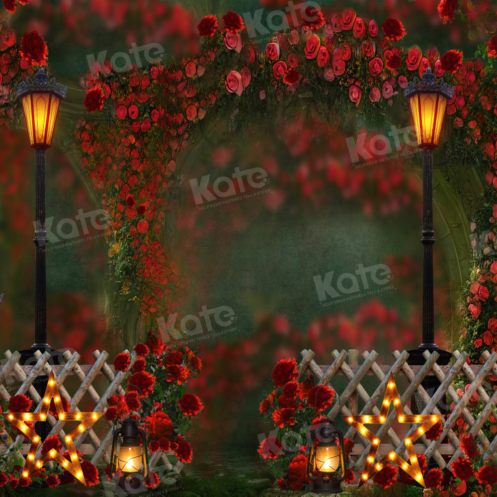 Kate Valentine's Day Backdrop Rose Garden Arch for Photography