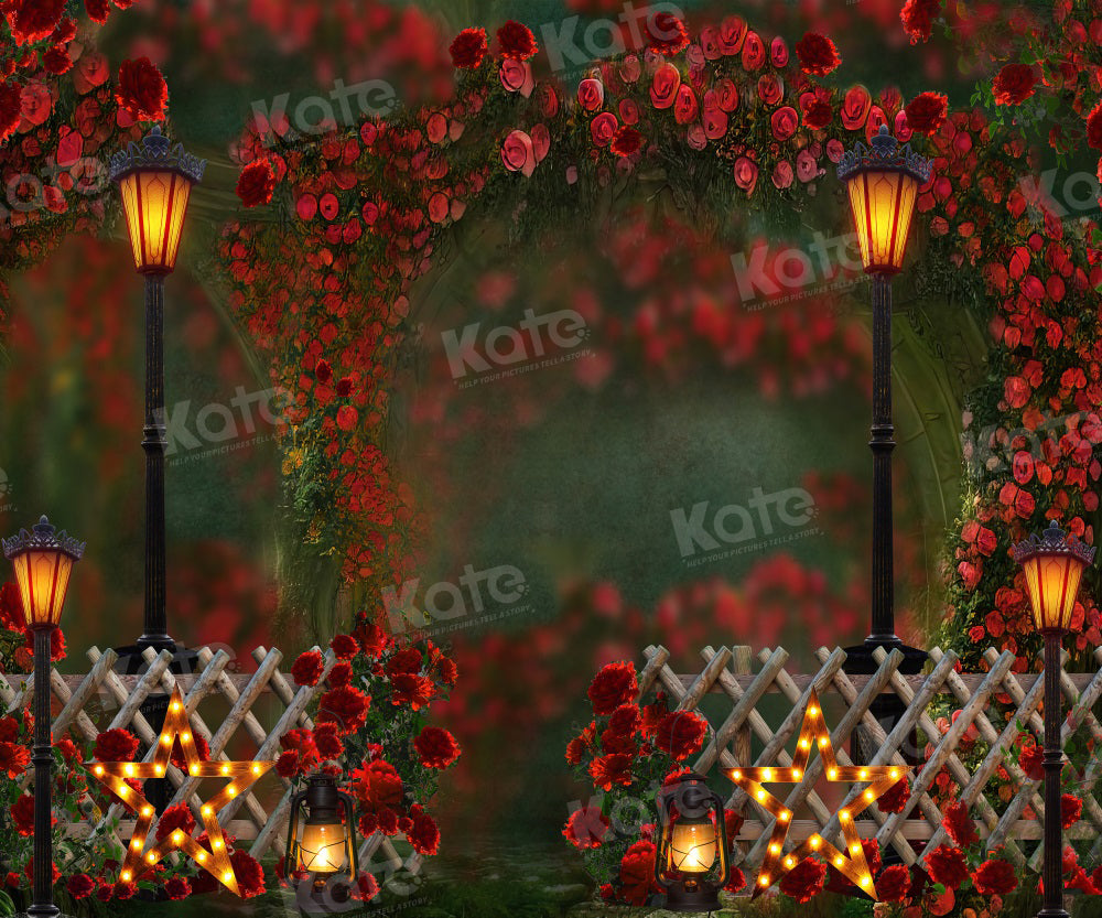 Kate Valentine's Day Backdrop Rose Garden Arch for Photography