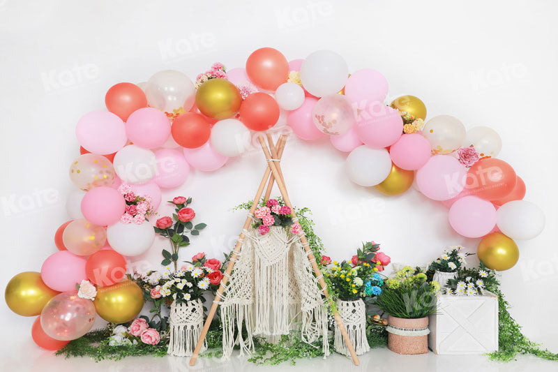 Kate Spring Backdrop Floral Balloon Tent for Photography