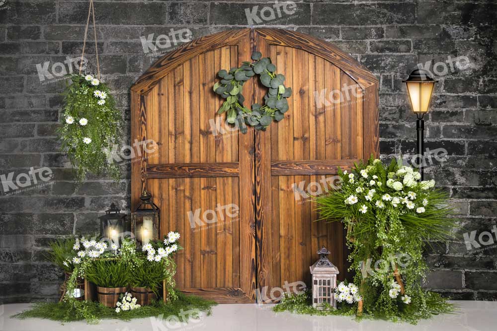 Kate Spring Grassland Backdrop Barn Door Designed by Emetselch