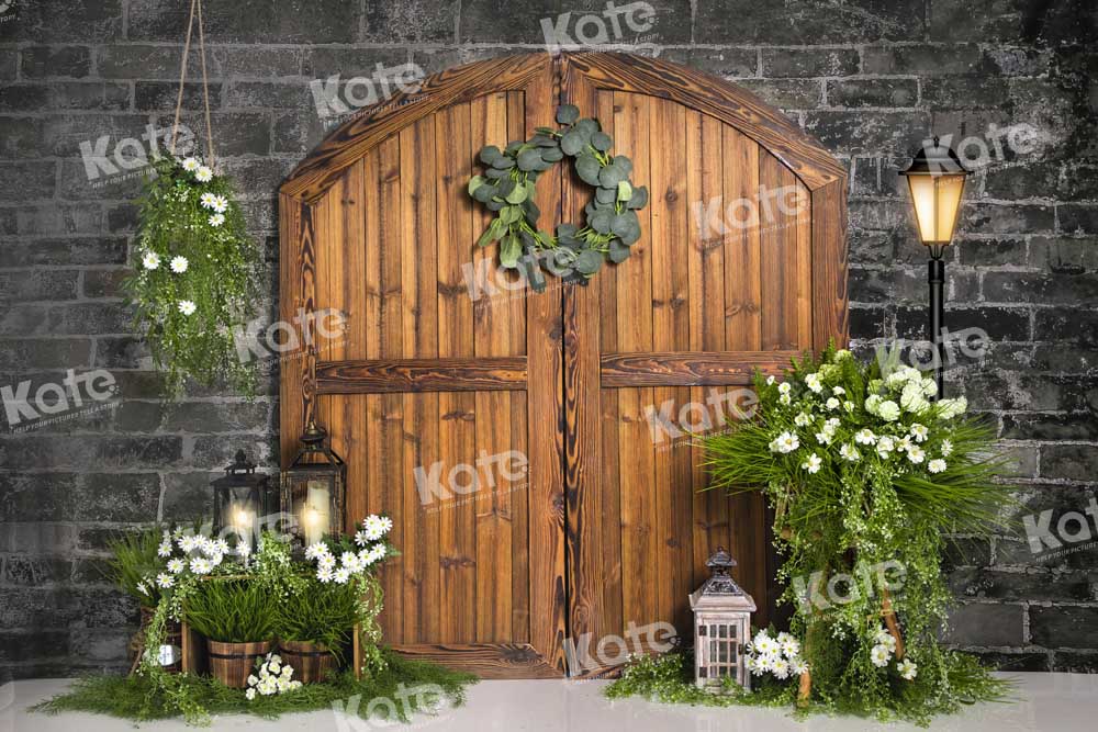 Kate Spring Grassland Backdrop Barn Door Designed by Emetselch