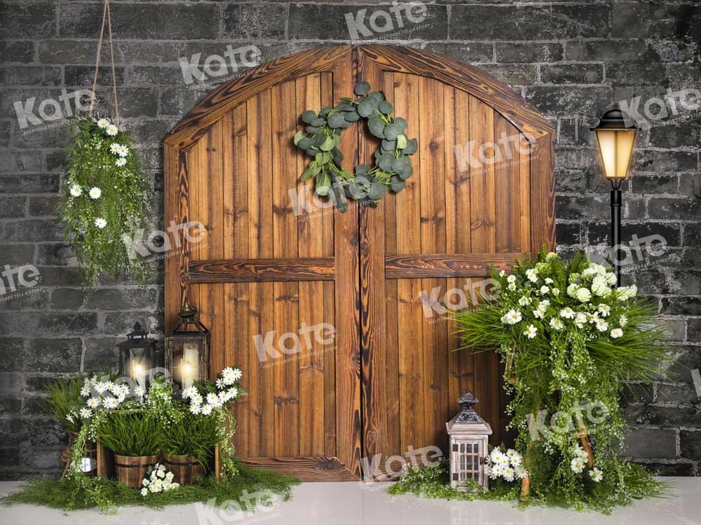 Kate Spring Grassland Backdrop Barn Door Designed by Emetselch