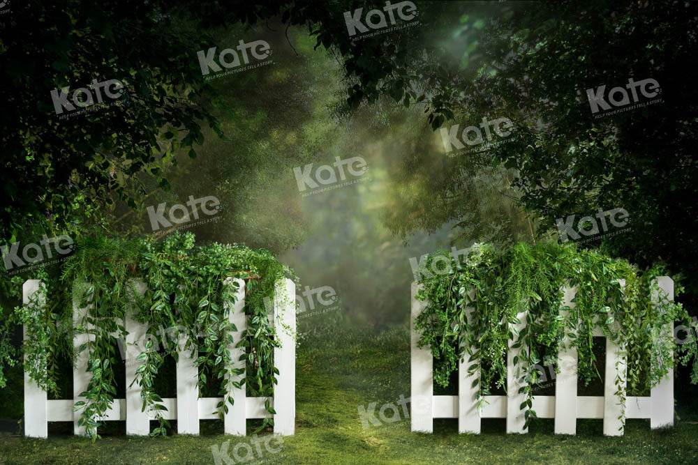 Kate Spring Green Fence Backdrop Designed by Emetselch