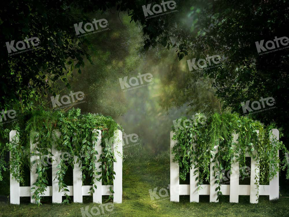 Kate Spring Green Fence Backdrop Designed by Emetselch