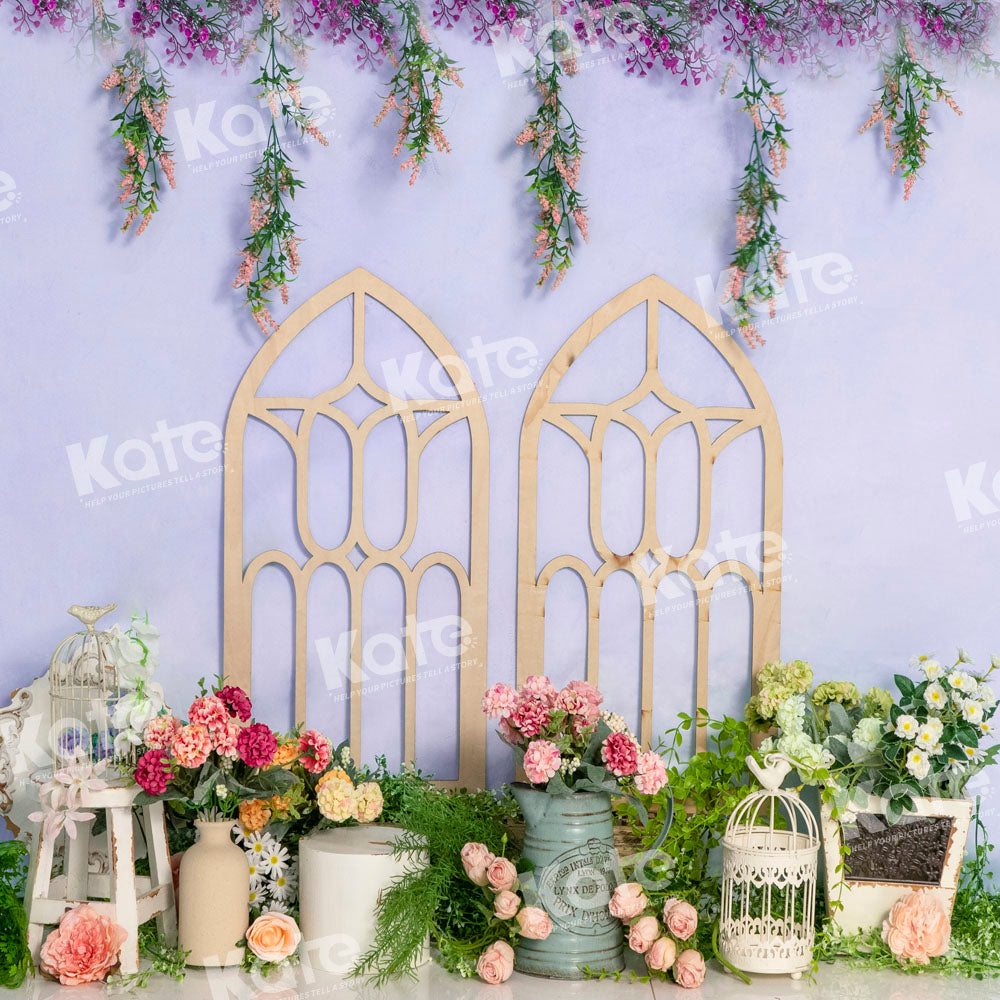 Kate Purple Spring Backdrop Flower Cake Smash Designed by Emetselch