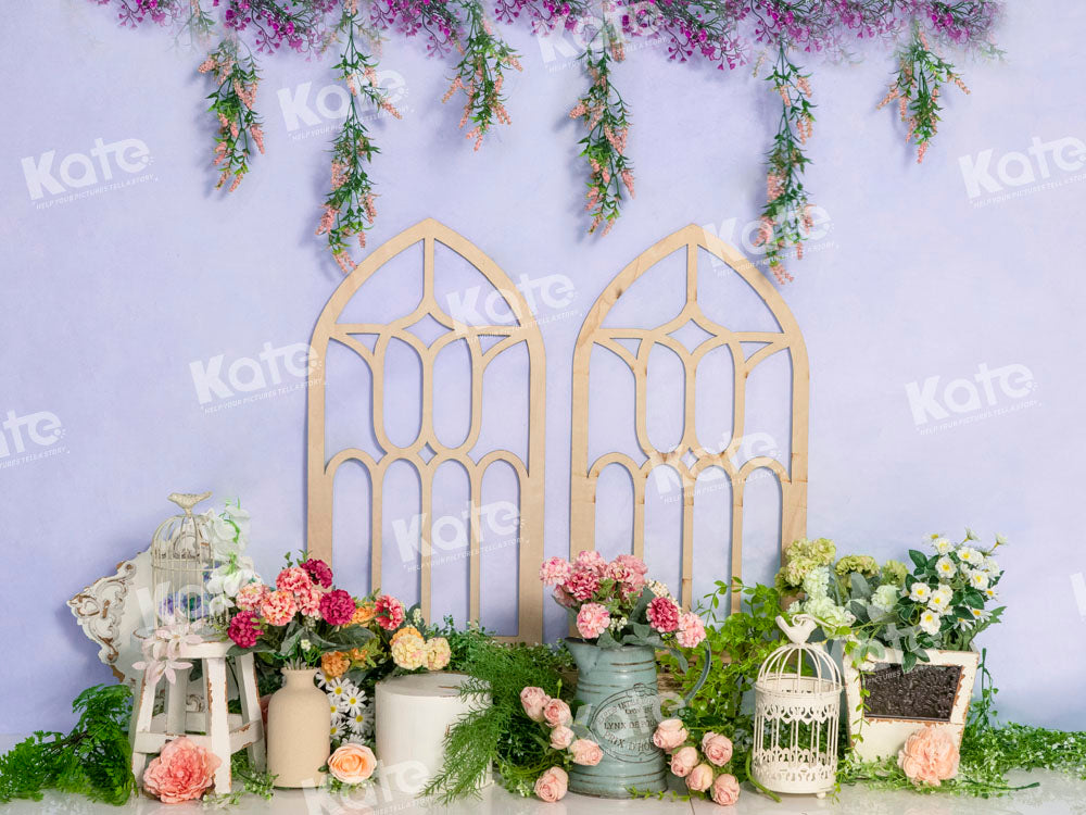 Kate Purple Spring Backdrop Flower Cake Smash Designed by Emetselch