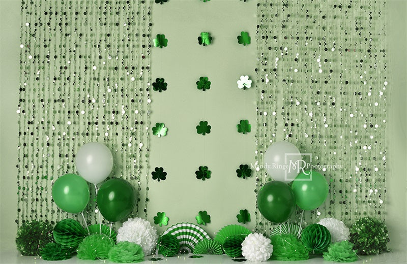 Kate St. Patrick's Day Shamrock Party Backdrop Designed by Mandy Ringe Photography