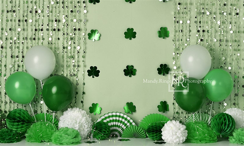 Kate St. Patrick's Day Shamrock Party Backdrop Designed by Mandy Ringe Photography