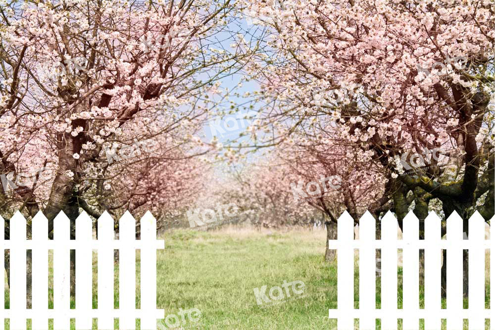 Kate Spring Flower Tree Backdrop Fence Designed by Chain Photography