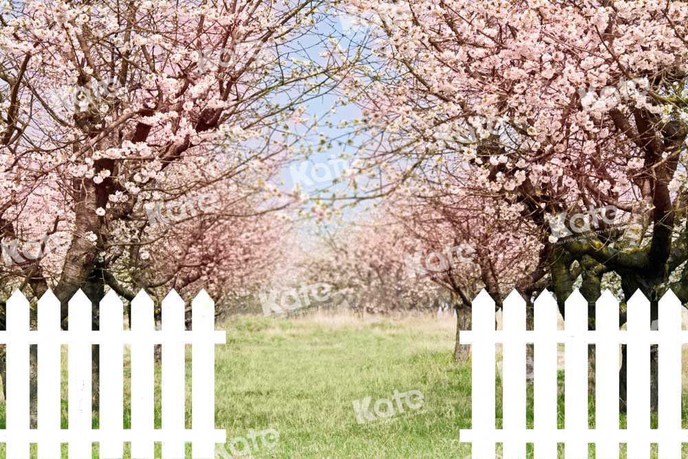 Kate Spring Flower Tree Backdrop Fence Designed by Chain Photography