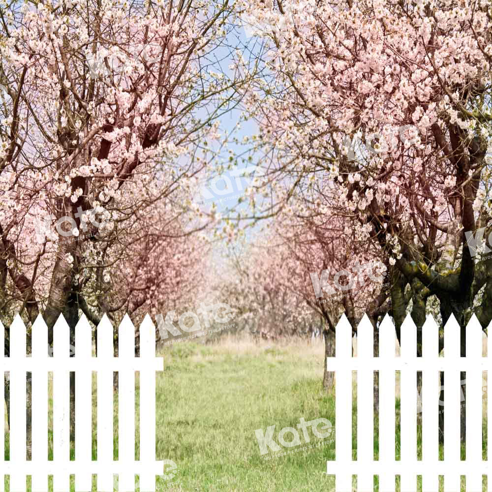 Kate Spring Flower Tree Backdrop Fence Designed by Chain Photography