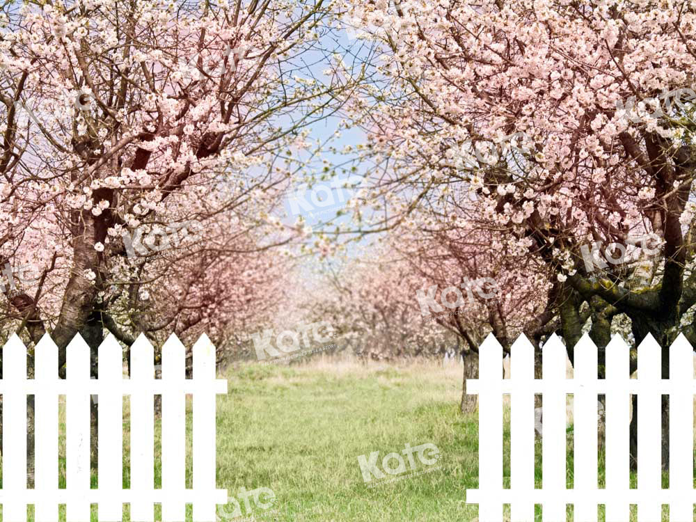 Kate Spring Flower Tree Backdrop Fence Designed by Chain Photography