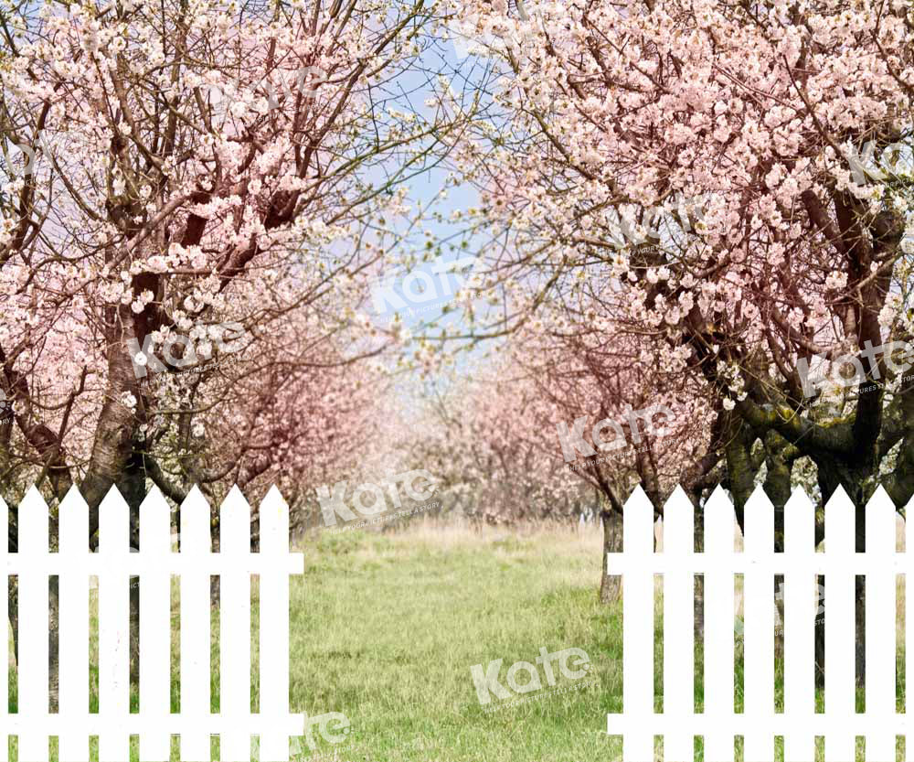 Kate Spring Flower Tree Backdrop Fence Designed by Chain Photography