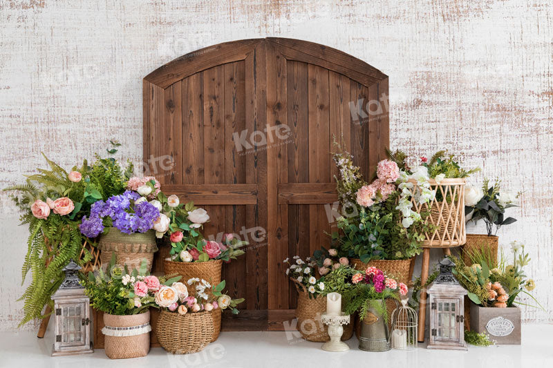 Kate Spring Barn Door Backdrop Flower for Photography - Kate Backdrop AU