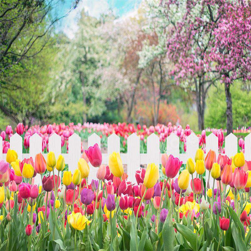 Kate Spring Flower Backdrop Fence for Photography