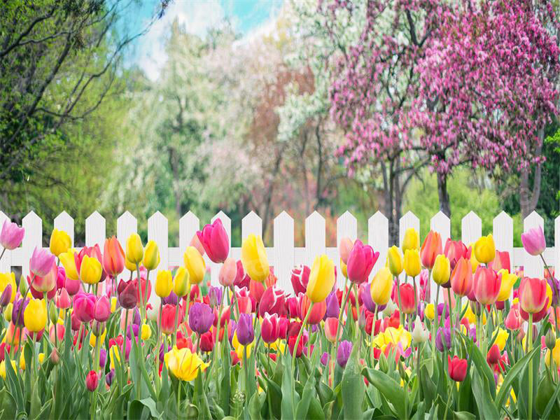 Kate Spring Flower Backdrop Fence for Photography