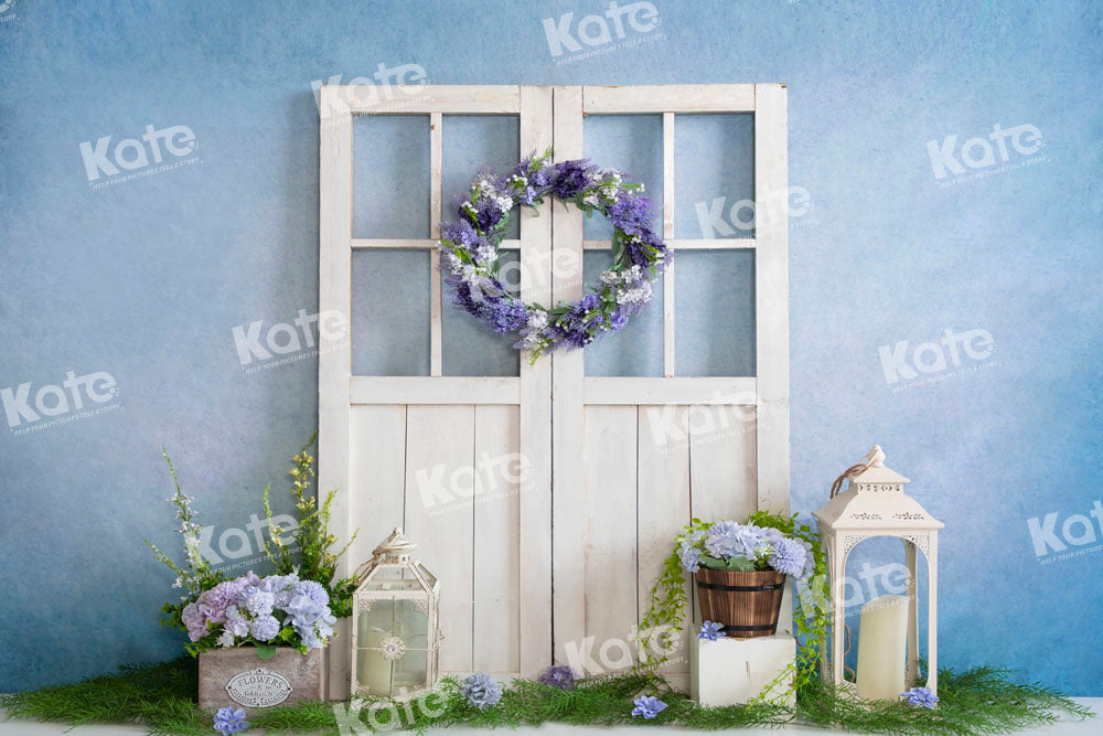 Kate Blue Spring Backdrop Barn Door Designed by Emetselch