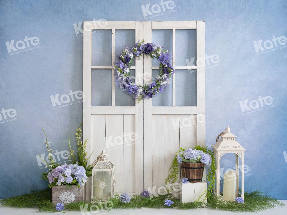 Kate Blue Spring Backdrop Barn Door Designed by Emetselch