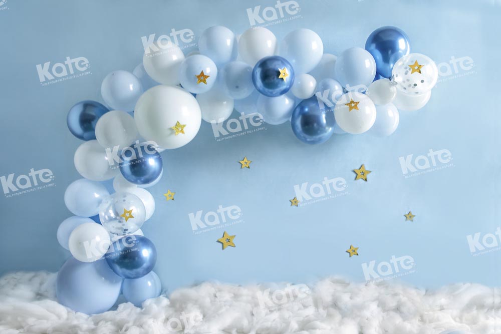 Kate Blue Balloon Party Backdrop Designed by Emetselch