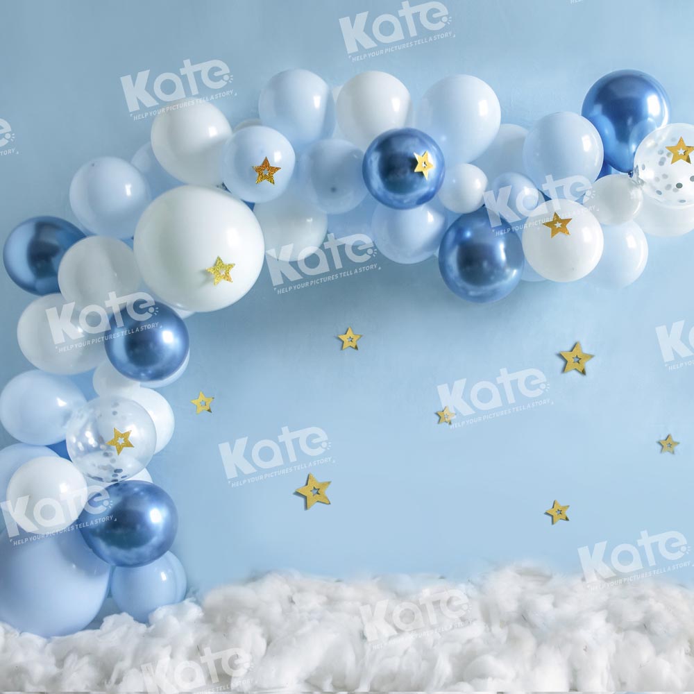 Kate Blue Balloon Party Backdrop Designed by Emetselch