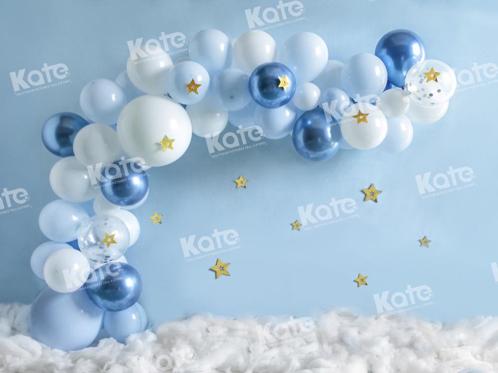 Kate Blue Balloon Party Backdrop Designed by Emetselch