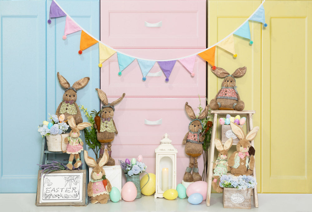 Kate Easter Bunny Backdrop Egg Pink Designed by Emetselch