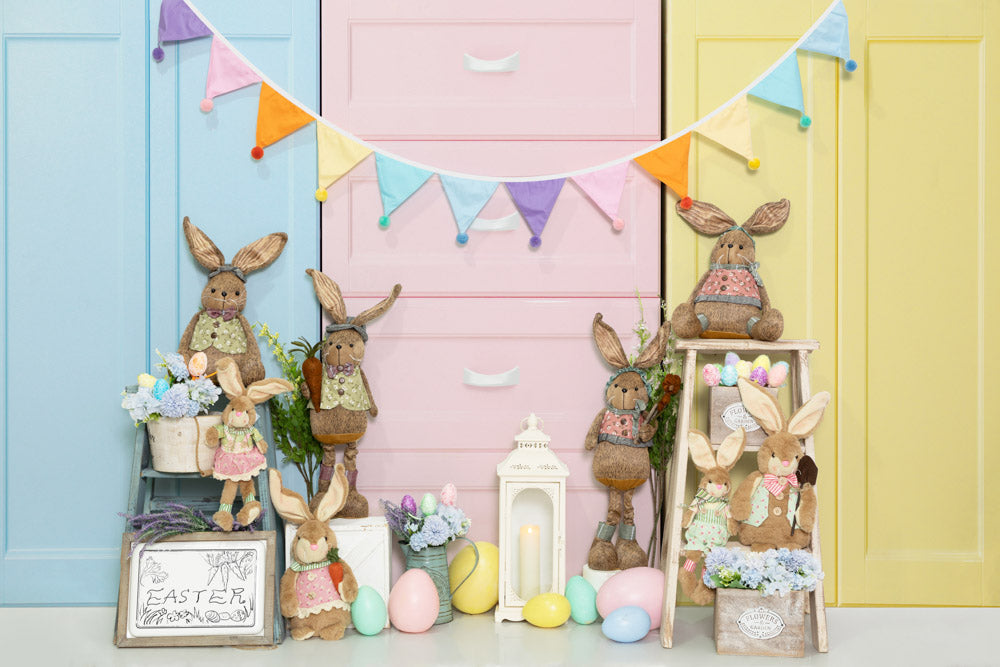Kate Easter Bunny Backdrop Egg Pink Designed by Emetselch