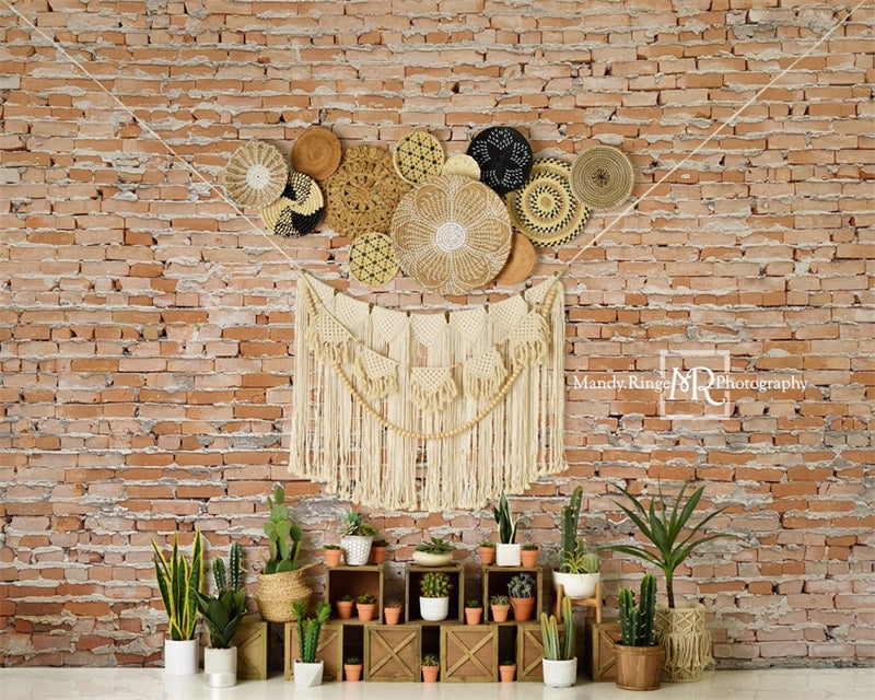 Kate Boho Southwest Cactus Wall Backdrop Designed by Mandy Ringe Photography