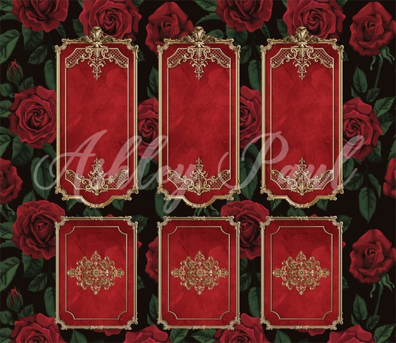 Kate Valentines Day Wall Roses Backdrop Designed by Ashley Paul