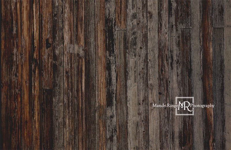 Kate Dark Textured Wood Backdrop Designed by Mandy Ringe Photography