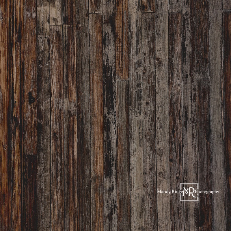 Kate Dark Textured Wood Backdrop Designed by Mandy Ringe Photography